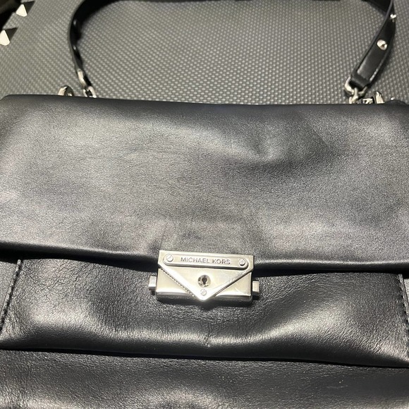 Michael Kors Cece Black Chain Shoulder Bag Leather Womens - Picture 4 of 12